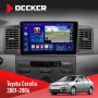 Штатна магнітола Toyota Corolla 2001-2006 Decker D9-005 4x64, DSP, 360, 4G, 2k