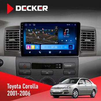 Штатная магнитола Toyota Corolla 2001-2006 Decker D9-008 8x128 DSP 4G