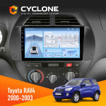 Штатная магнитола Toyota RAV4 2000-2003 Cyclone C9-012 4x64 DSP 4G