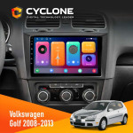 Штатная магнитола Volkswagen Golf 2008-2013 Cyclone C9-001 2x64 CPL