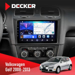 Штатна магнітола Volkswagen Golf 2008-2013 Decker D9-006 4x64, 4G