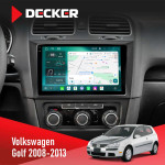 Штатная магнитола Volkswagen Golf 2008-2013 Decker D9-004 6x128, DSP 360, 2k