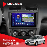 Штатная магнитола Volkswagen Golf 2008-2013 Decker D9-005 4x64, DSP, 360, 4G, 2k