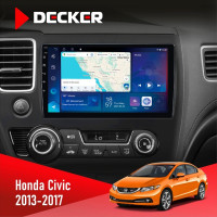 Штатна магнітола Honda Civic 2013-2017 Decker D10-007 4x64, DSP, 360, 4G