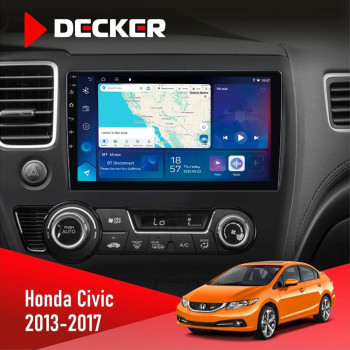 Штатна магнітола Honda Civic 2013-2017 Decker D10-007 4x64, DSP, 360, 4G Штатна магнітола Honda Civic 2013-2017 Decker D10-007 4x64, DSP, 360, 4G