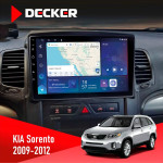 Штатная магнитола KIA Sorento 2009-2012 Decker D10-007 4x64, DSP, 360, 4G