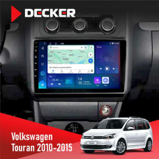 Штатна магнітола Volkswagen Touran 2010-2015 Climate Decker D10-007 4x64, DSP, 360, 4G