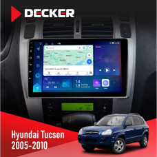 Штатна магнітола Hyundai Tucson 2005-2010 Black Decker D10-007 4x64, DSP, 360, 4G