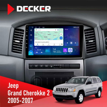Штатна магнітола Jeep Grand Cherokee 2005-2007 Big Screen Decker D10-007 4x64, DSP, 360, 4G