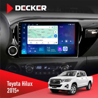 Штатная магнитола Toyota Hilux 2015-2020 Decker D10-007 4x64, DSP, 360, 4G