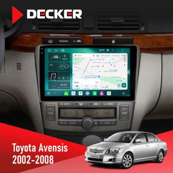 Штатна магнітола Toyota Avensis 2002-2008 Black Decker D9-004 6x128, DSP 360, 2k