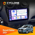 Штатная магнитола Renault Dokker, Sandero, Lodgy 2012+ Cyclone C9-011 4x64, DSP