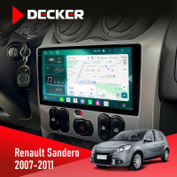 Штатная магнитола Renault Sandero 2007-2011 Decker D9-004 6x128, DSP 360, 2k