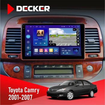 Штатна магнітола Toyota Camry 30 2001-2007 Decker D9-005 4x64, DSP, 360, 4G, 2k
