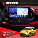 Штатная магнитола Fiat 500L (330) 2012-2022 Decker D10-006 4x64, 4G