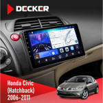 Штатная магнитола Honda Civic 2006-2011 (Hatchback) Decker D10-006 4x64, 4G