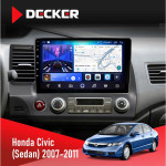 Штатная магнитола Honda Civic 2007-2011 (Sedan) Decker D10-006 4x64, 4G