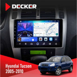 Штатная магнитола Hyundai Tucson 2005-2010 Black Decker D10-006 4x64, 4G