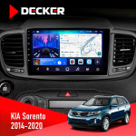 Штатная магнитола KIA Sorento 2014-2020 Decker D10-006 4x64, 4G