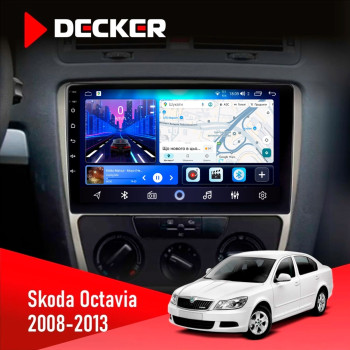Штатная магнитола Skoda Octavia A5 2008-2013 Silver Decker D10-006 4x64, 4G