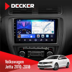 Штатная магнитола Volkswagen Jetta 2010-2018 Decker D10-006 4x64, 4G