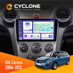 Штатная магнитола KIA Carens 2006-2012 Cyclone C9-011 4x64, DSP