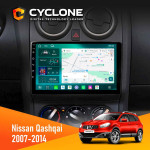 Штатна магнітола Nissan Qashqai 2007-2014 Cyclone C9-013 4x64 DSP 4G