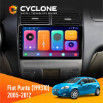 Штатная магнитола Fiat Punto, Linea 2005-2014 Cyclone C9-001 2x64 CPL