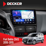 Штатная магнитола Fiat Doblo (263) 2010-2015 Decker D10-006 4x64, 4G