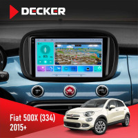 Штатна магнітола Fiat 500X (334) 2015  Decker D9-009 4x64, DSP, 4G, 2k