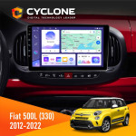 Штатная магнитола Fiat 500L (330) 2012-2022 Cyclone C10-011 4x64, DSP