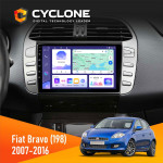 Штатная магнитола Fiat Bravo (198) 2007-2016 Cyclone C9-011 4x64, DSP