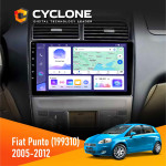 Штатная магнитола Fiat Punto, Linea 2005-2014 Cyclone C9-011 4x64, DSP