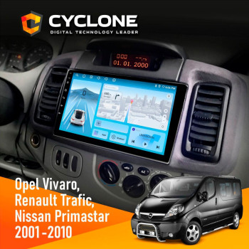 Штатная магнитола Opel Vivaro 2001-2010 Cyclone C9-012 4x64 DSP 4G Штатная магнитола Opel Vivaro 2001-2010 Cyclone C9-012 4x64 DSP 4G