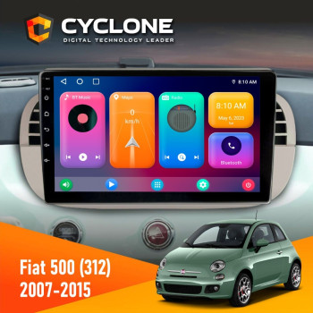 Штатная магнитола Fiat 500 (312) 2007-2015 Cyclone C9-001 2x64 CPL