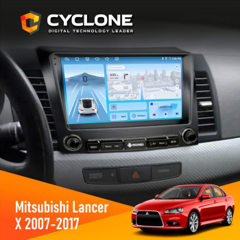 Штатная магнитола Mitsubishi Lancer X 2007-2017 Cyclone C9-012 4x64 DSP 4G