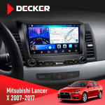 Штатная магнитола Mitsubishi Lancer X 2007-2017 Decker D9-006 4x64, 4G