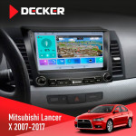 Штатная магнитола Mitsubishi Lancer X 2007-2017 Decker D9-009 4x64, DSP, 4G, 2k