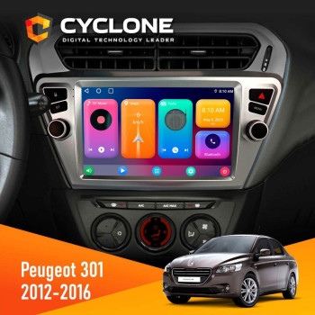 Штатна магнітола Peugeot 301 2012-2016 Cyclone C9-011 4x64, DSP Штатна магнітола Peugeot 301 2012-2016 Cyclone C9-011 4x64, DSP