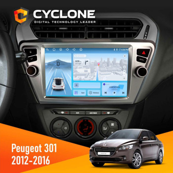 Штатная магнитола Peugeot 301 2012-2016 Cyclone C9-012 4x64 DSP 4G