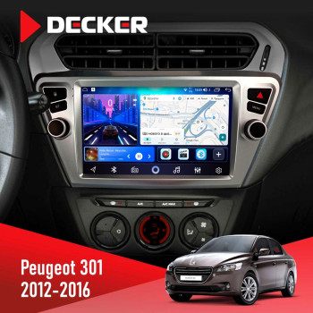 Штатная магнитола Peugeot 301 2012-2016 Decker D9-006 4x64, 4G