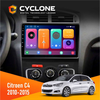 Штатная магнитола Citroen C4 2010-2015 Cyclone C10-001 2x32