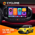 Штатная магнитола Fiat 500L (330) 2012-2022 Cyclone C10-001 2x32