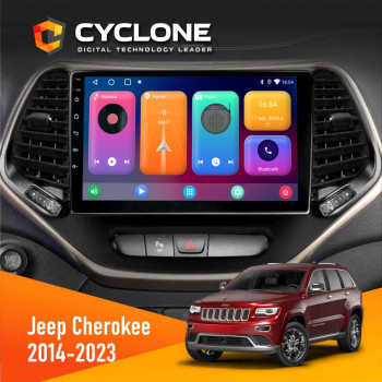 Штатная магнитола Jeep Cherokee 2014-2023 Cyclone C10-001 2x32
