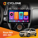 Штатна магнітола Nissan Note 2012-2021 Cyclone C10001 2x32