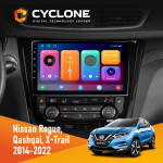 Штатна магнітола Nissan Qashqai, X-Trail 2014+ Climate Cyclone C10001 2x32