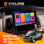 Штатна магнітола Opel Vivaro 2011-2015 Cyclone C10001 2x32