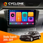 Штатная магнитола Skoda SuperB 2015-2019 Cyclone C10001 2x32