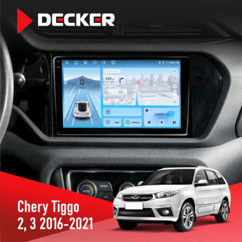 Штатна магнітола Chery Tiggo 2, 3 2016-2021 Decker D9-010 6x128 DSP 4G 2K
