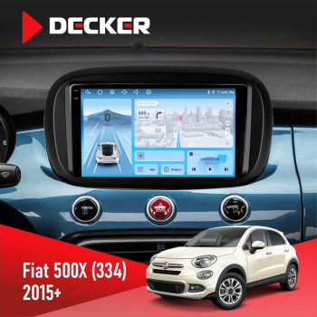 Штатная магнитола Fiat 500X (334) 2015  Decker D9-010 6x128 DSP 4G 2K